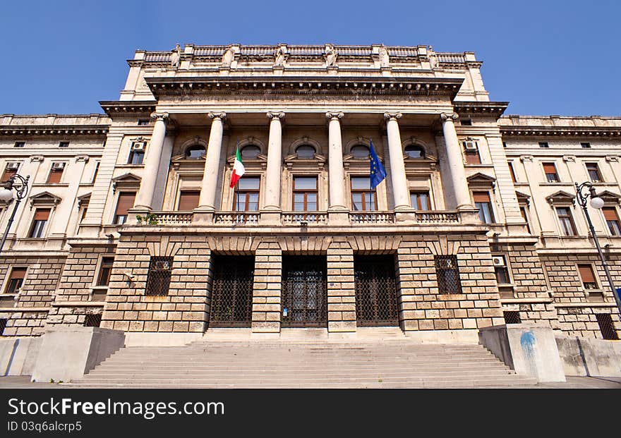 View of the courthouse Trieste, Italy