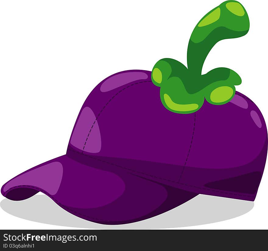 Hat mangosteen fantasy party vector