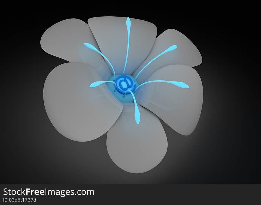 Abstract internet flower