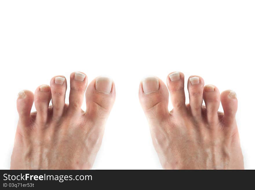 A picture of a foot isolate white background