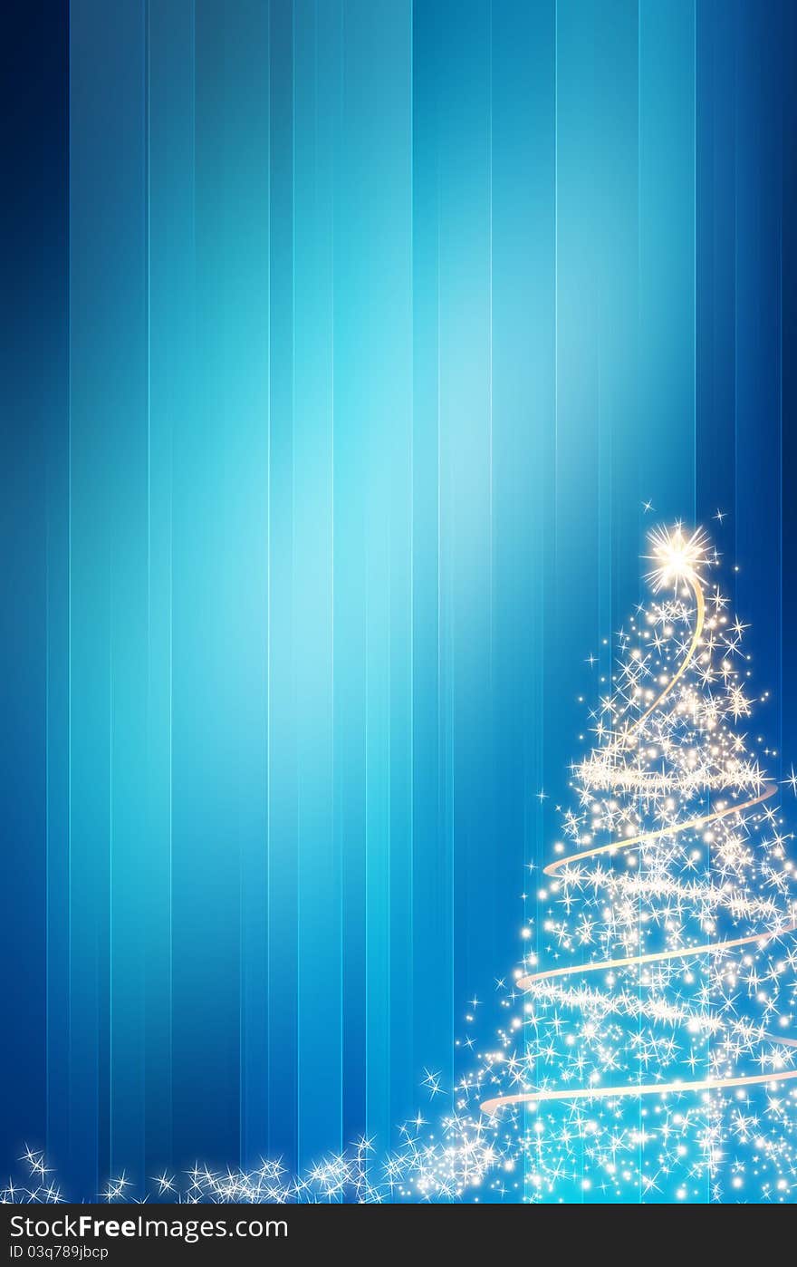 Abstract Christmas Blue Background