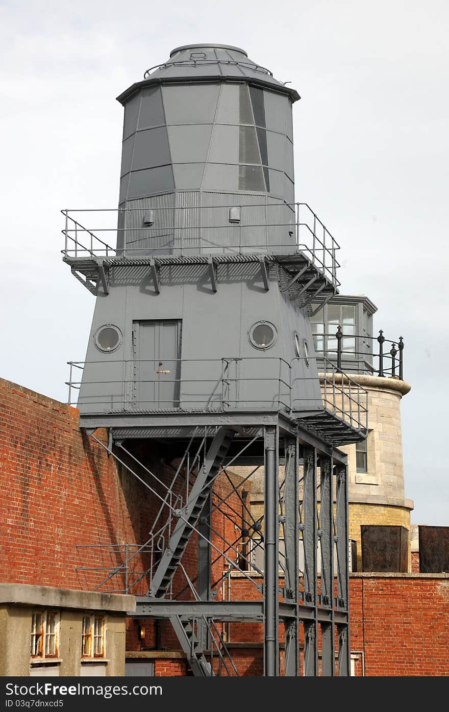 Unusual all steel Hurst Point Low Lighthouse dating to 1910, Hampshire, England. Unusual all steel Hurst Point Low Lighthouse dating to 1910, Hampshire, England.