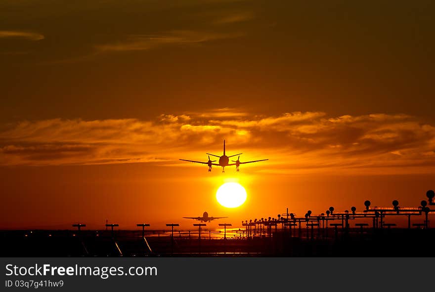 Aircraft dusk landing