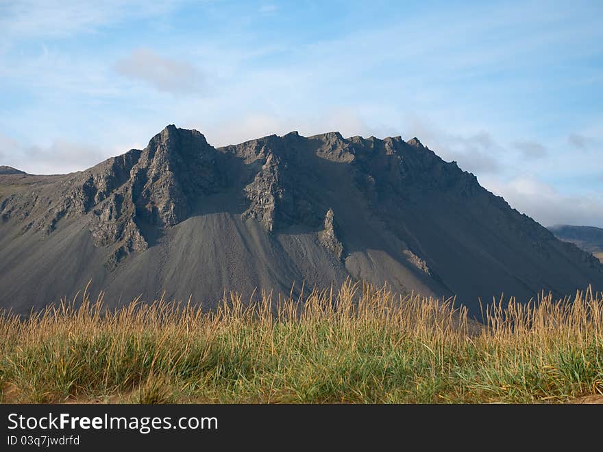 Mountains behind Langaholt in Iceland. Mountains behind Langaholt in Iceland