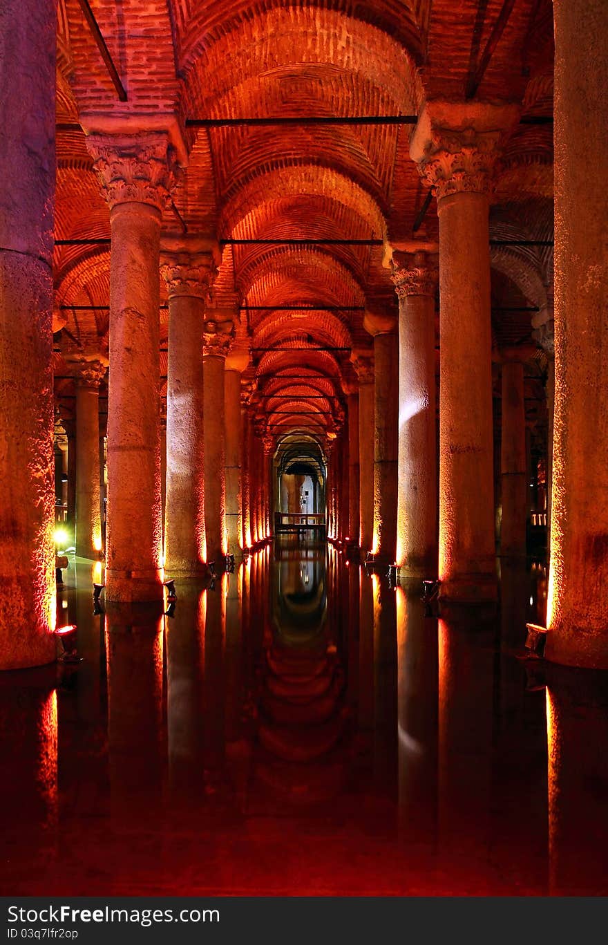 Yerebatan - Underground basilica cistern.