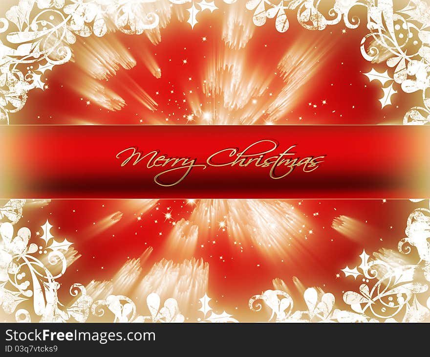 Abstract christmas background with snowflakes and frost