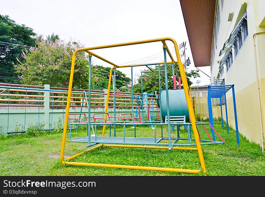 Children playground in the school