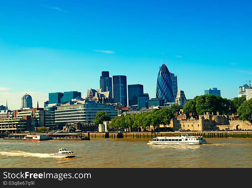 City of London and River Thames.