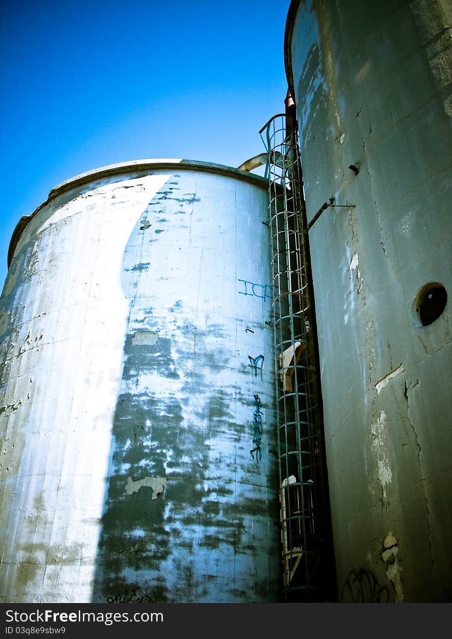 A Digital lomograph of an abandoned industrial site in Winnipeg, Manitoba canada. A Digital lomograph of an abandoned industrial site in Winnipeg, Manitoba canada