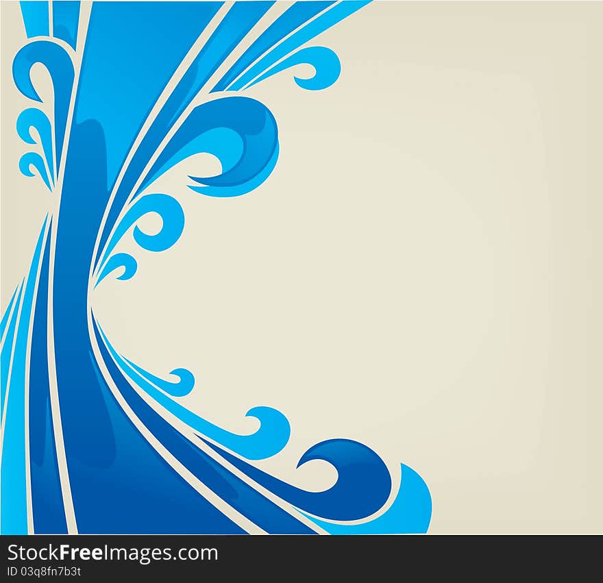 Abstract background with symbol of clean water. Abstract background with symbol of clean water