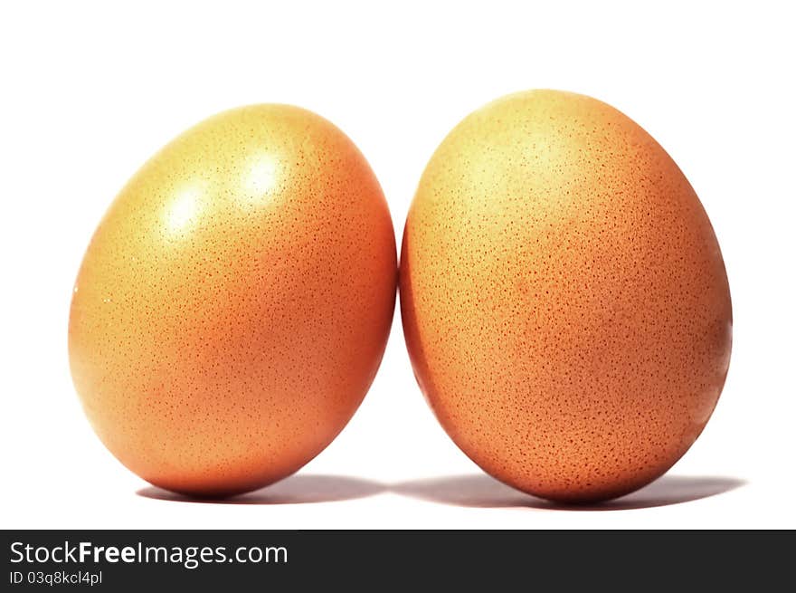 A couple of eggs isolated