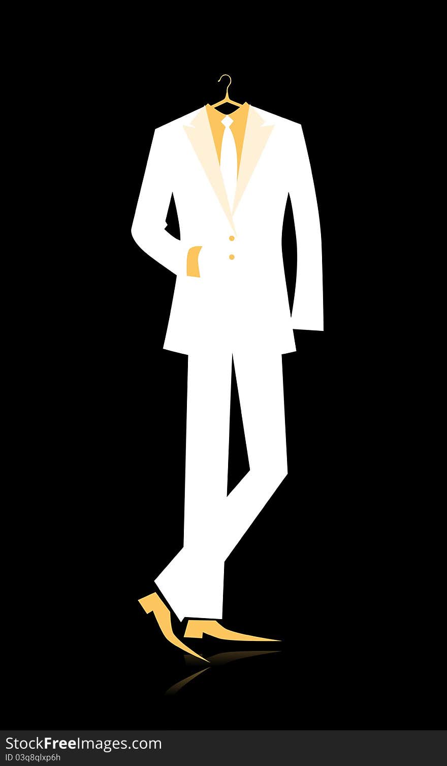 Man's suit for your design, vector