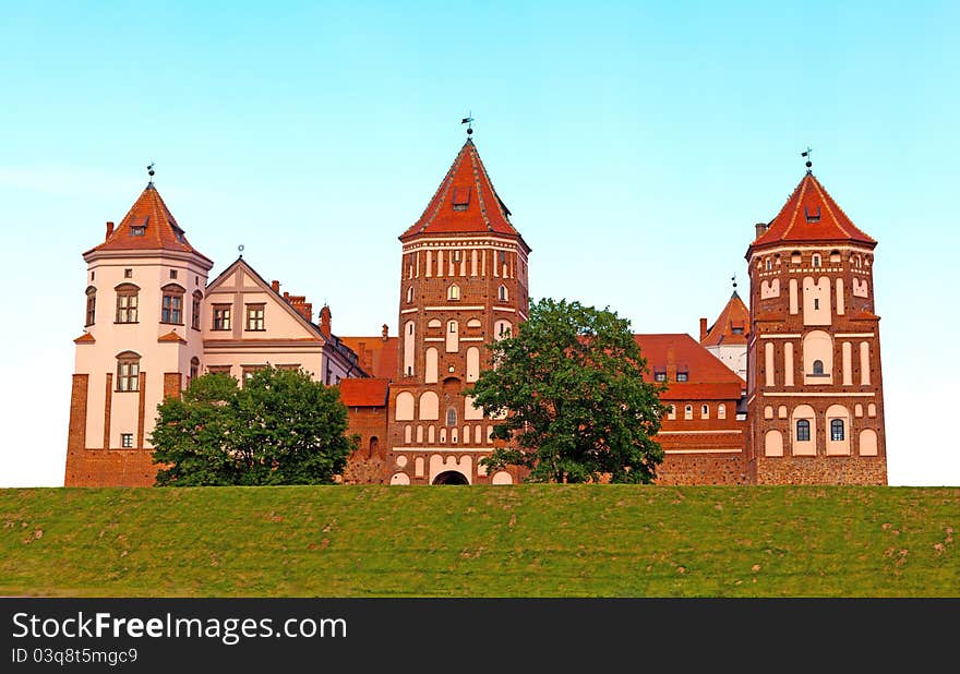 Medieval castle in Mir.Belarus.