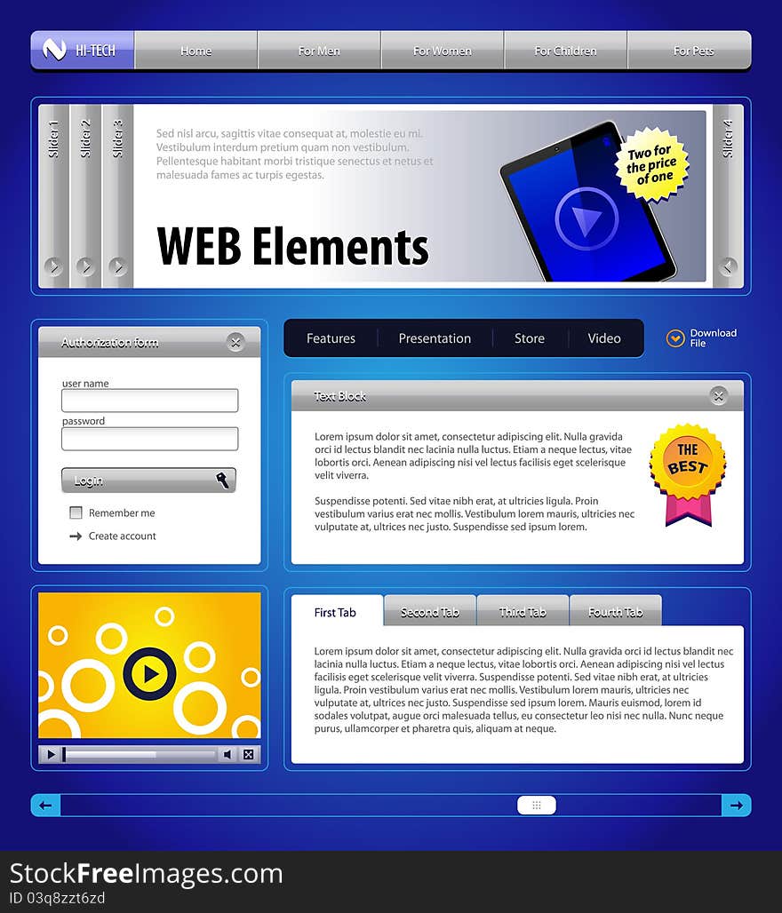 Hi-Tech Website Design Elements