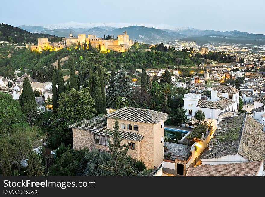 Aerial view of Granada