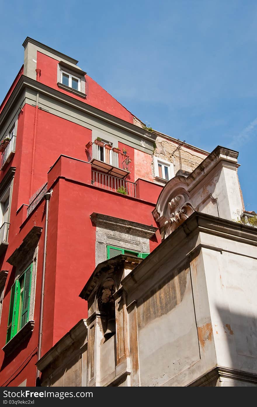 Historic building in naples, italy