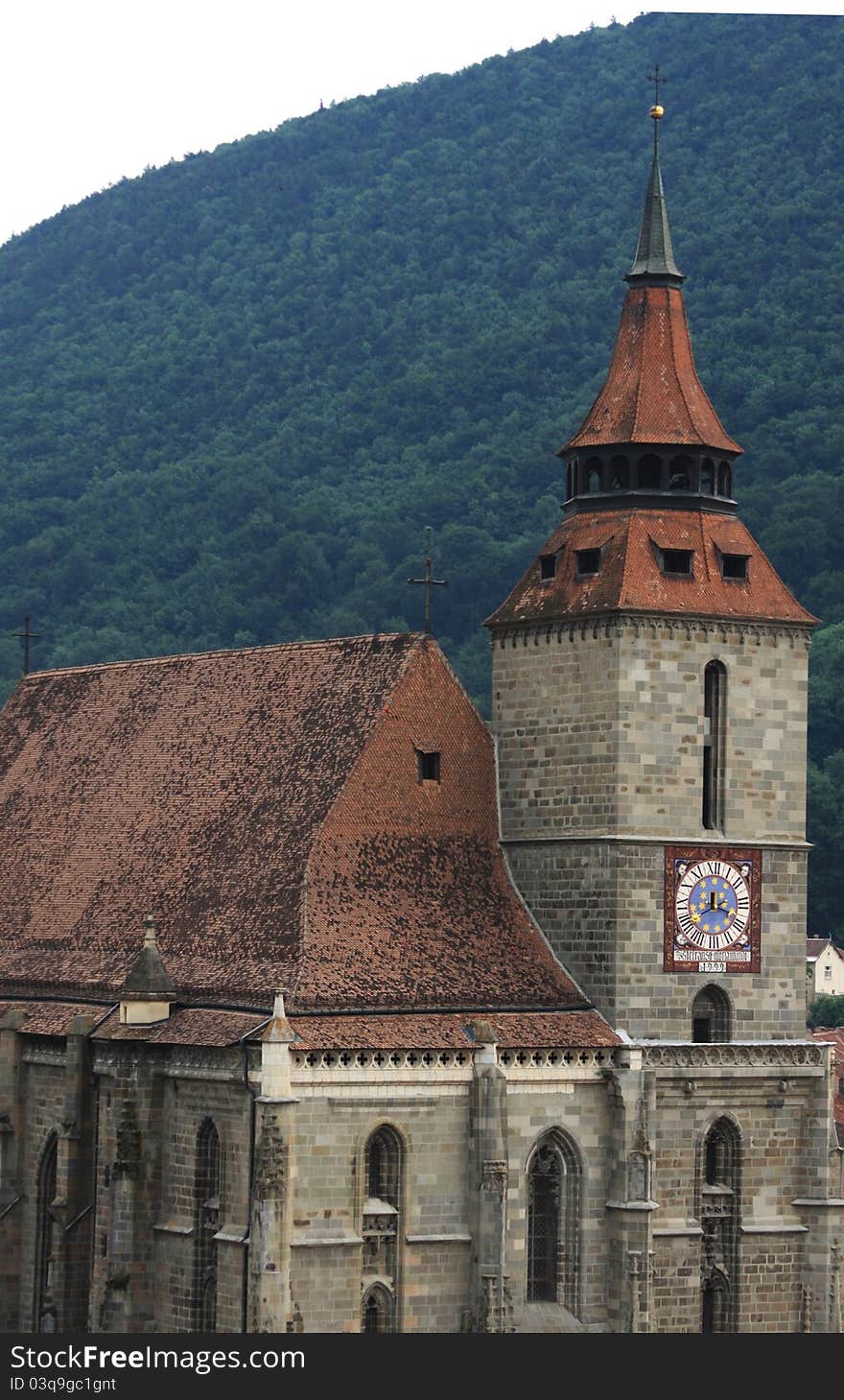 View of Black Church Taken from Black Tower, Brasov, Romania