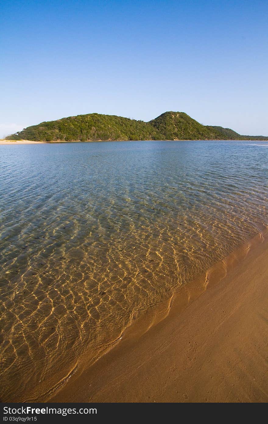 Crystal clear water at the Kosi Bay mouth