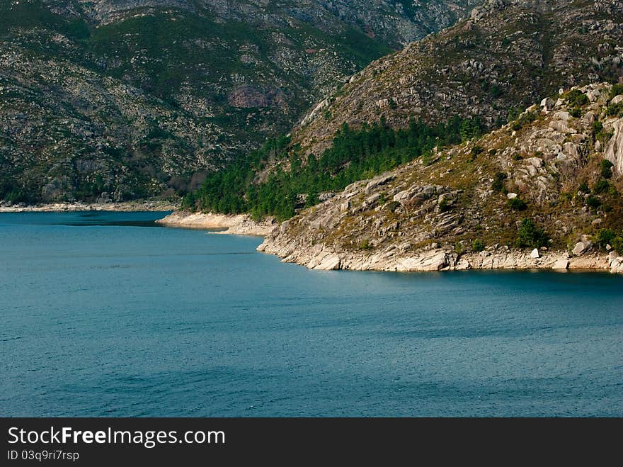 River in northern portugal, in a beautiful balley. River in northern portugal, in a beautiful balley