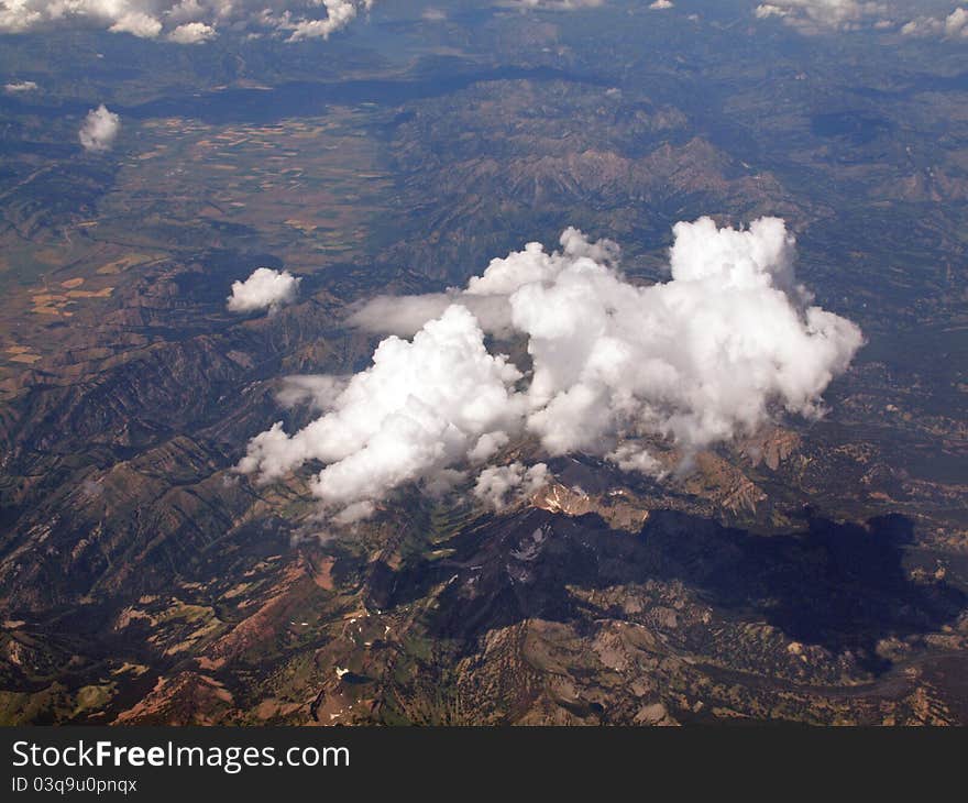 This was a view that I had of the Rocky Mountains as we passed over, while traveling at 39,000 feet above, on Aug 26, 2011. This was a view that I had of the Rocky Mountains as we passed over, while traveling at 39,000 feet above, on Aug 26, 2011.