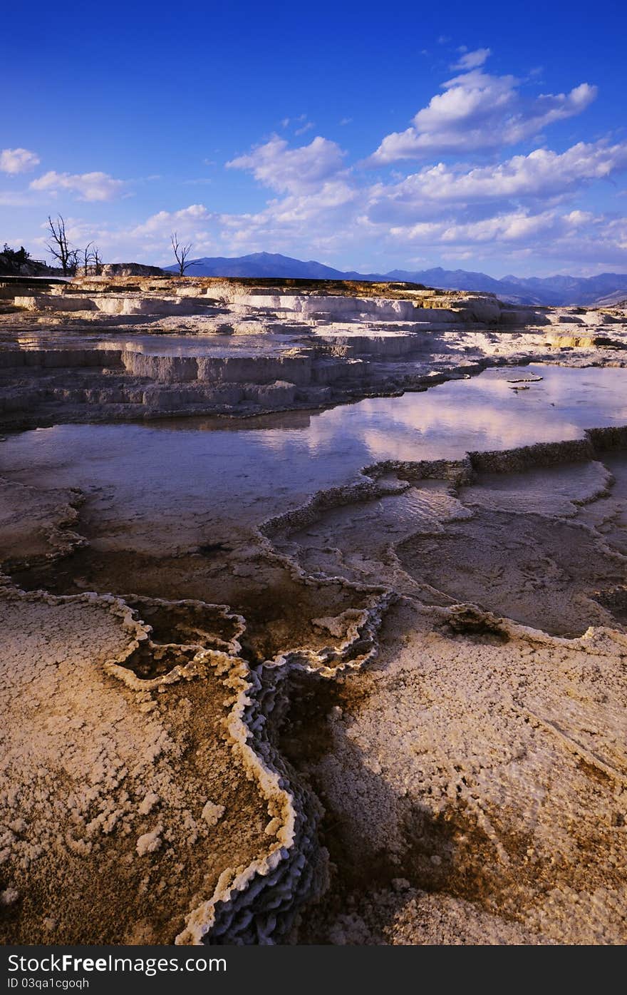 Mammoth Hot Springs is a large complex of hot springs created over thousands of years.