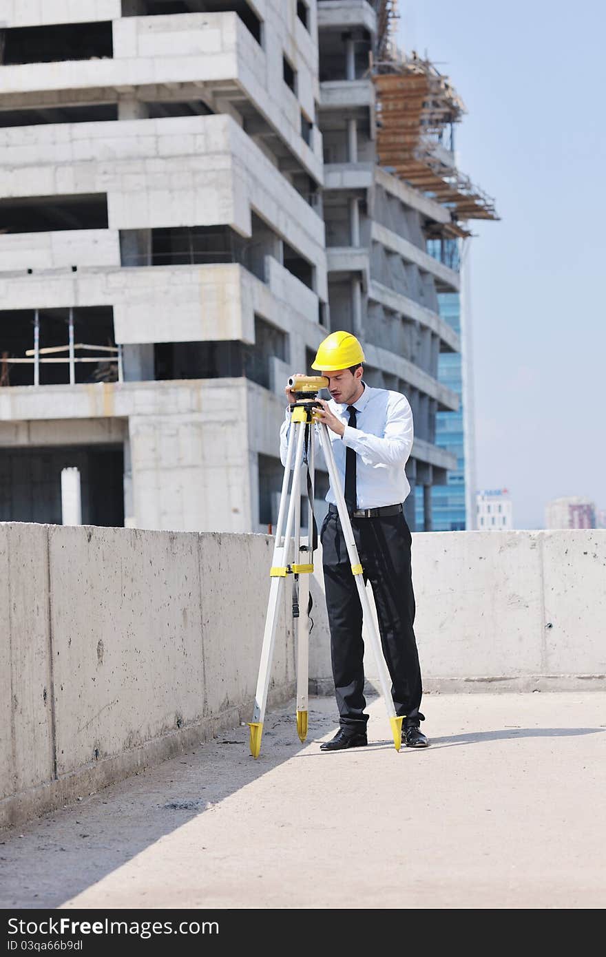 Architect On Construction Site