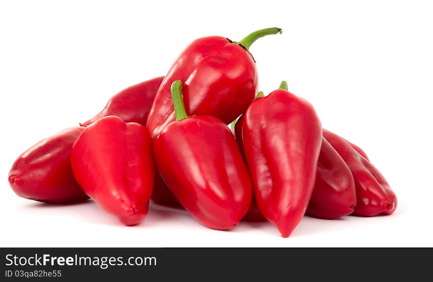 Red pepper on a white background