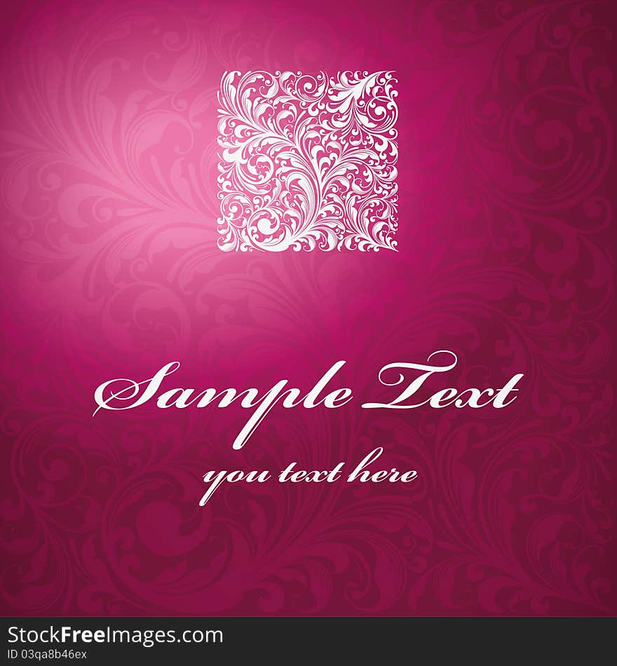 Stylish floral background pink exclusive