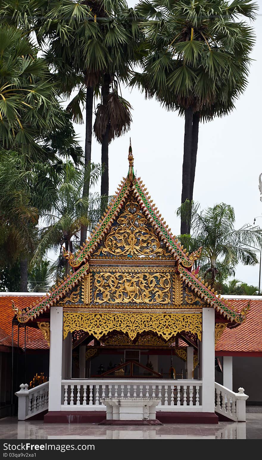 Thai style architecture of temple. Thai style architecture of temple