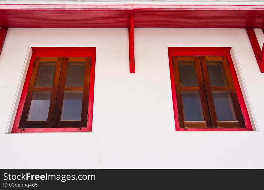 Traditional Thai style window temple