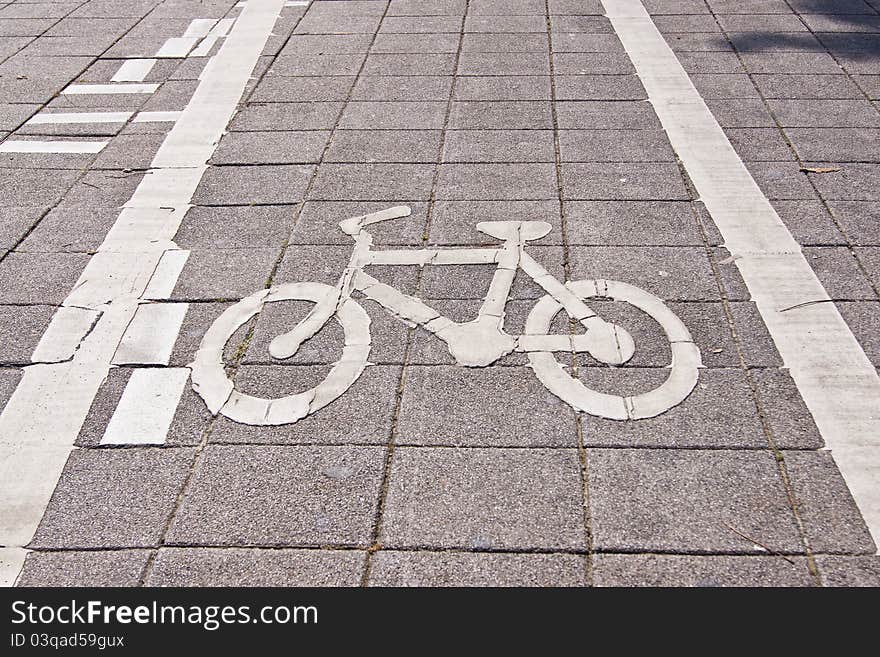 Bicycle road sing, bangkok thailand