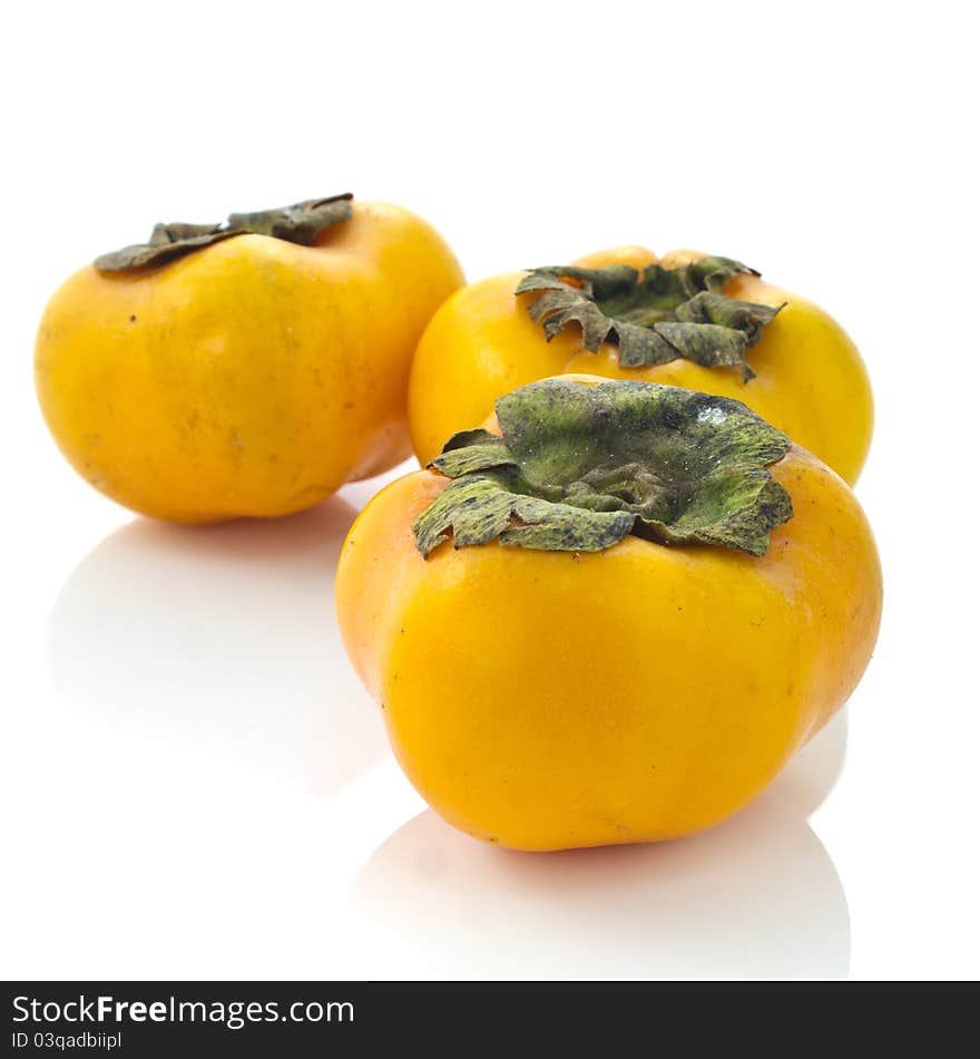 Persimmons exotic fruit on the table