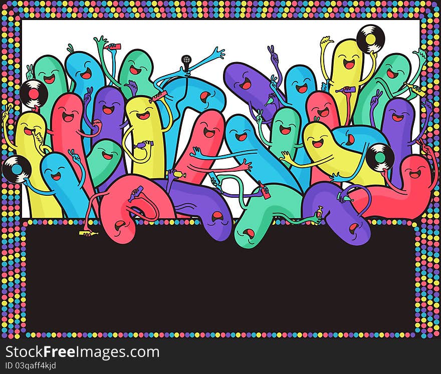 Illustration of cute characters vector. Illustration of cute characters vector