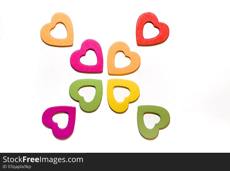 Wooden hearts for decoration and design. Wooden hearts for decoration and design