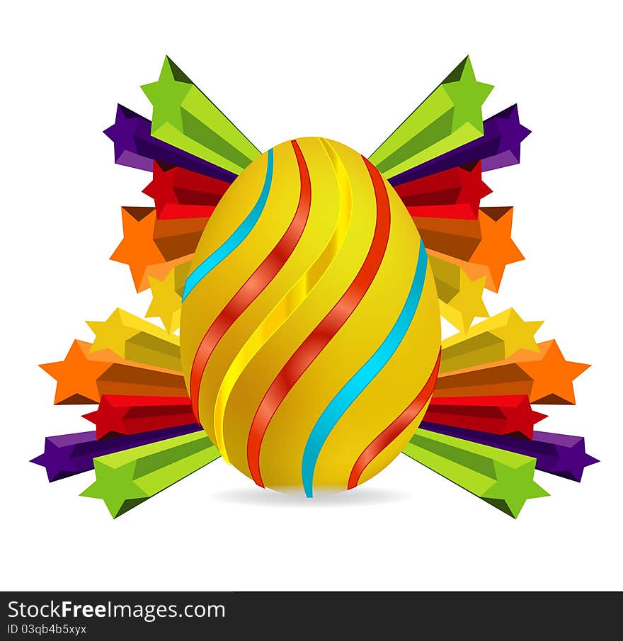 Elegance and colored swirl easter egg