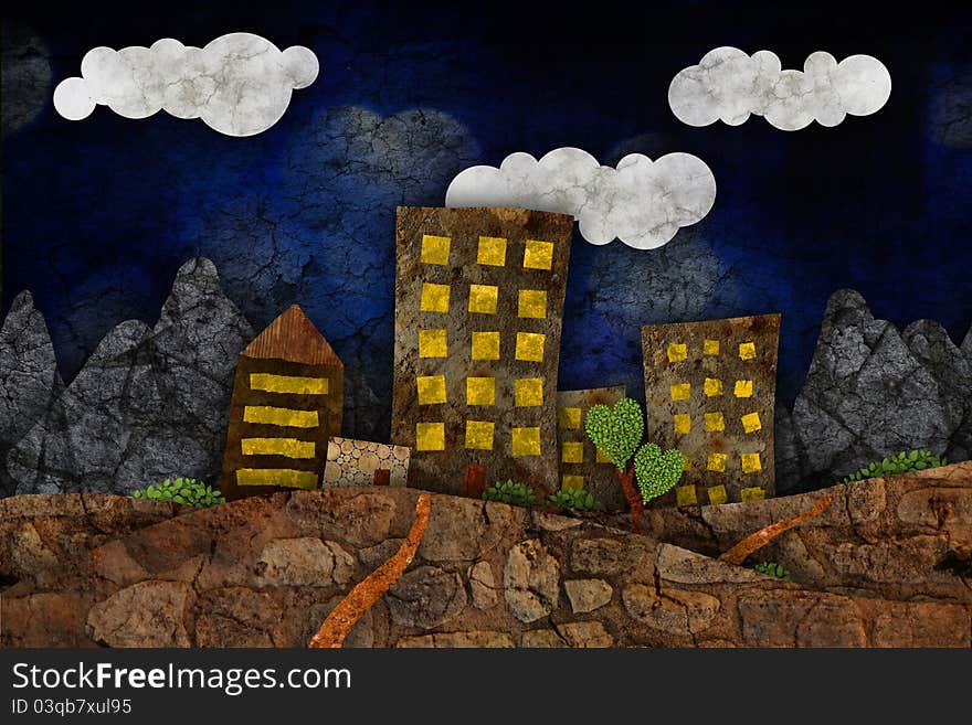 Urban landscape illustration