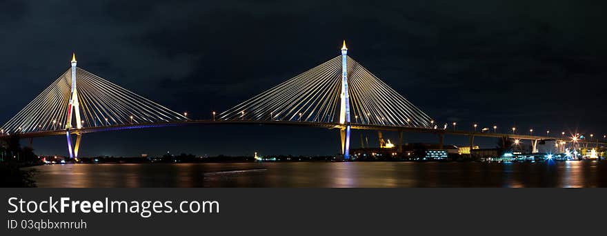 Bhumibol Bridge or Mega Bridge in thailand