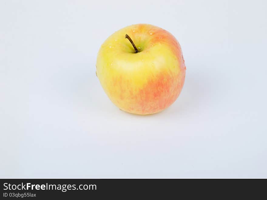 Apple photographed in the studio on a white background