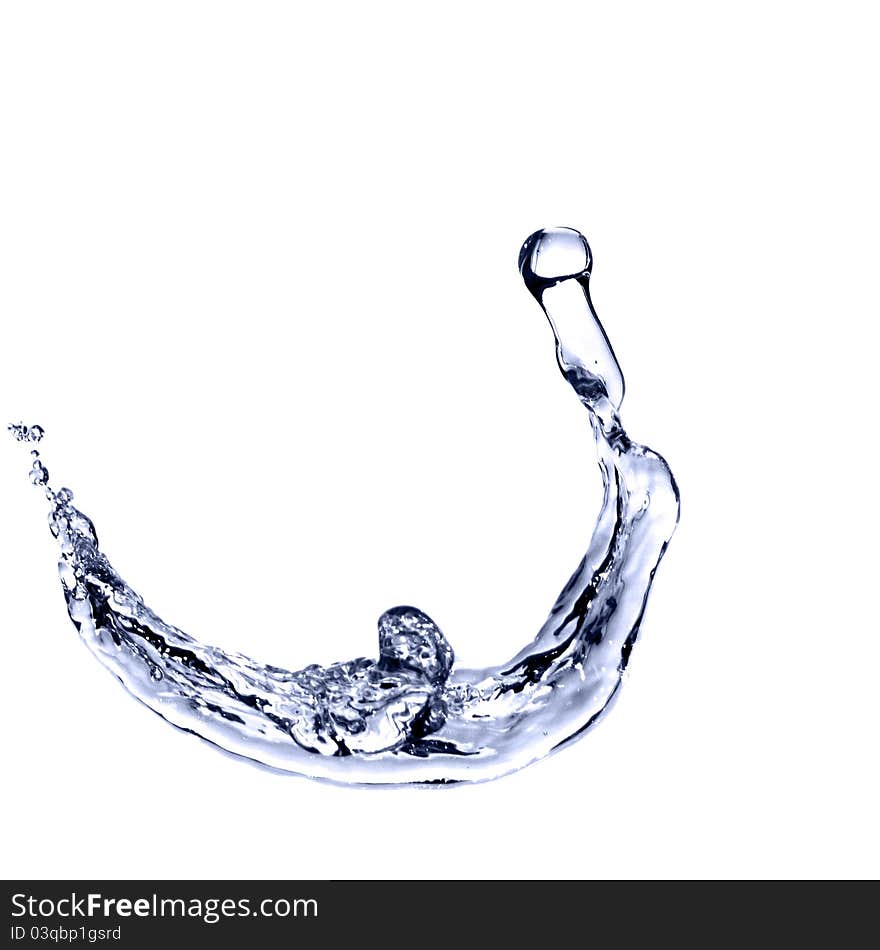 Water splash isolated on white background