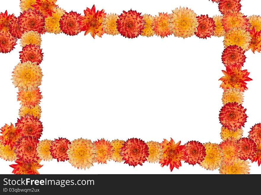 Frame made of spring flowers. Frame made of spring flowers.