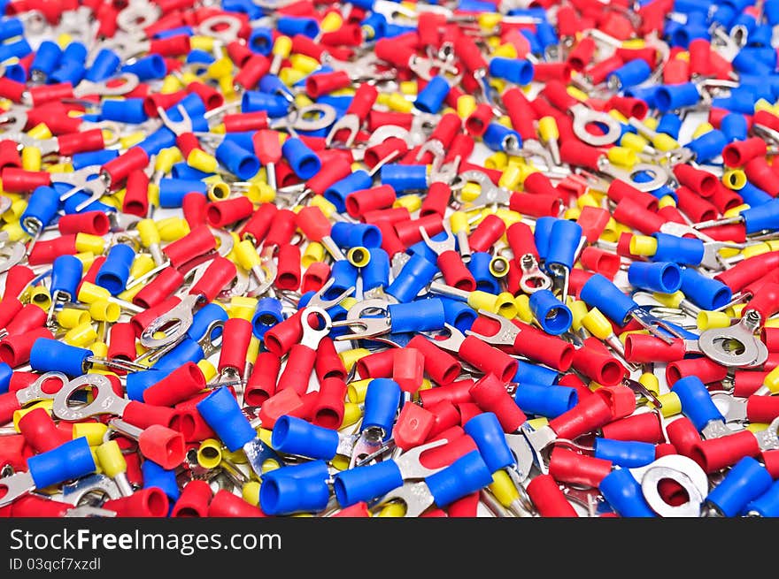 Coloured caps for electric wires