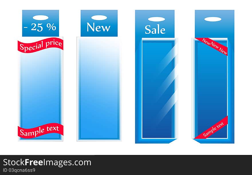 Sale glass boxes. Vector