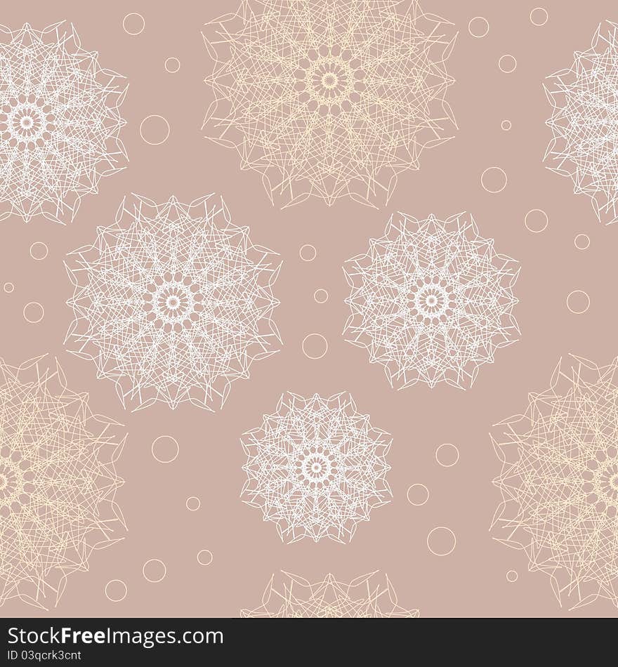 Seamless lace wallpaper. Openwork pattern.