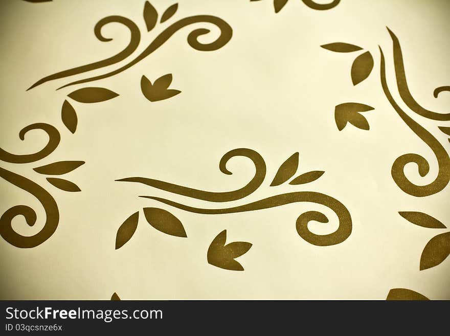 Gold wallpaper with gold ornaments. Gold wallpaper with gold ornaments.