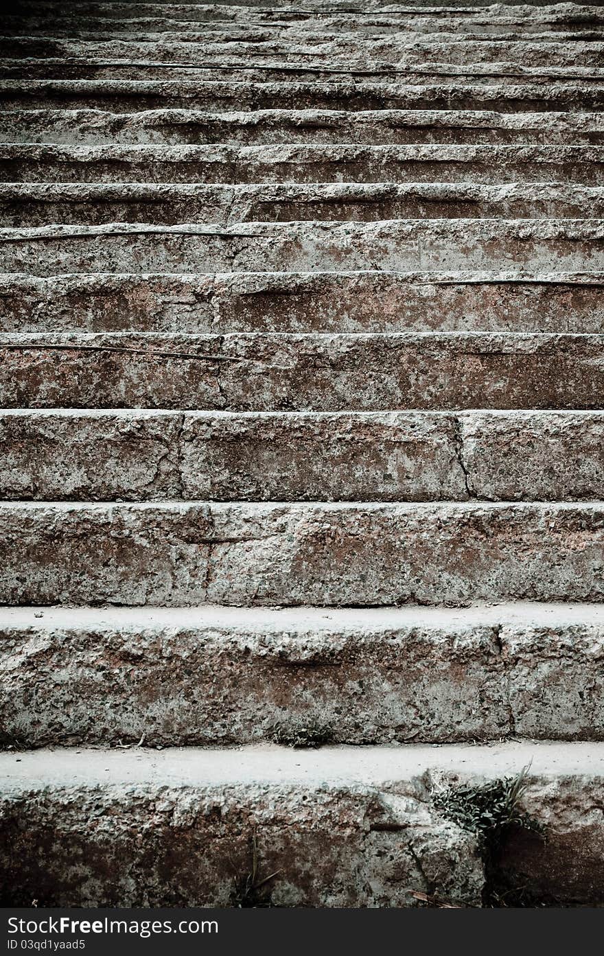 Closeup Of The Old Stairs