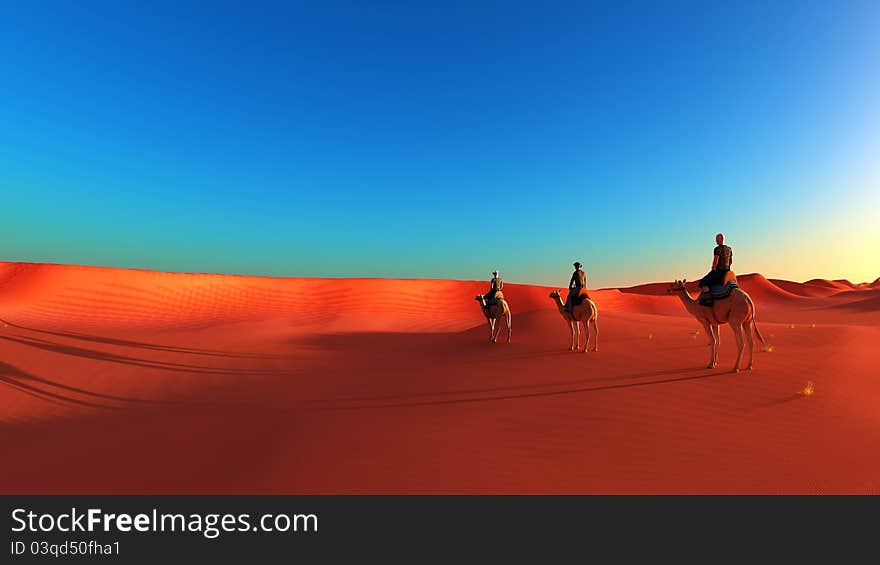 Image of desert and camel