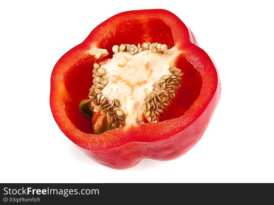 Red bell pepper portion