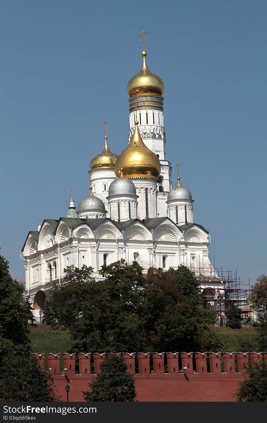 Cathedral orthodox in Kremlin in Moscow