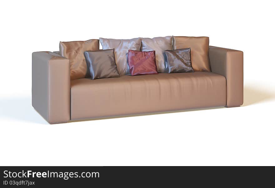 Sofa on a white background