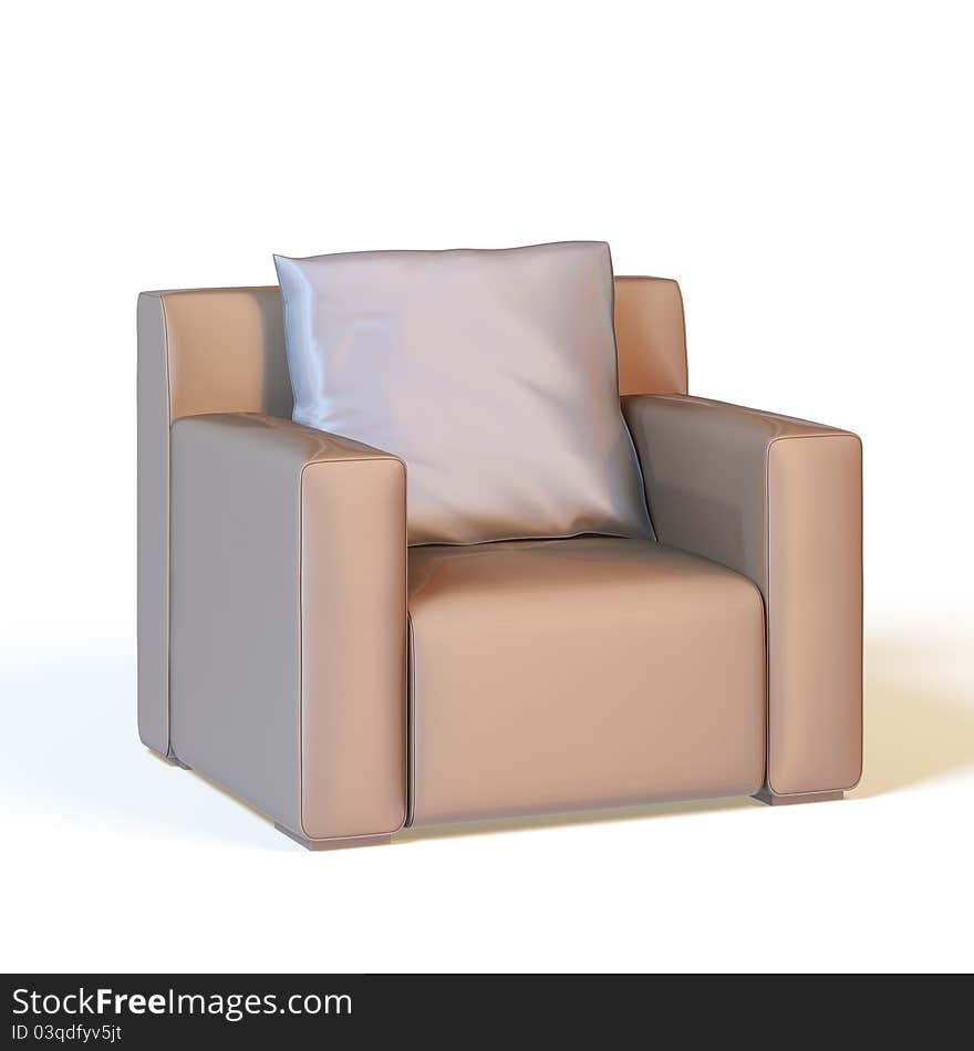 Armchair on a white background